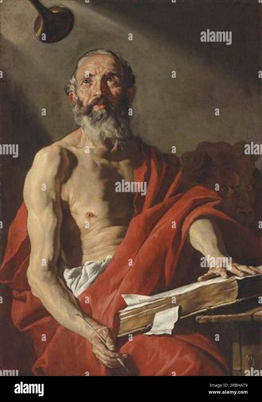 Saint Jérôme de Matthias STOM Banque D'Images
