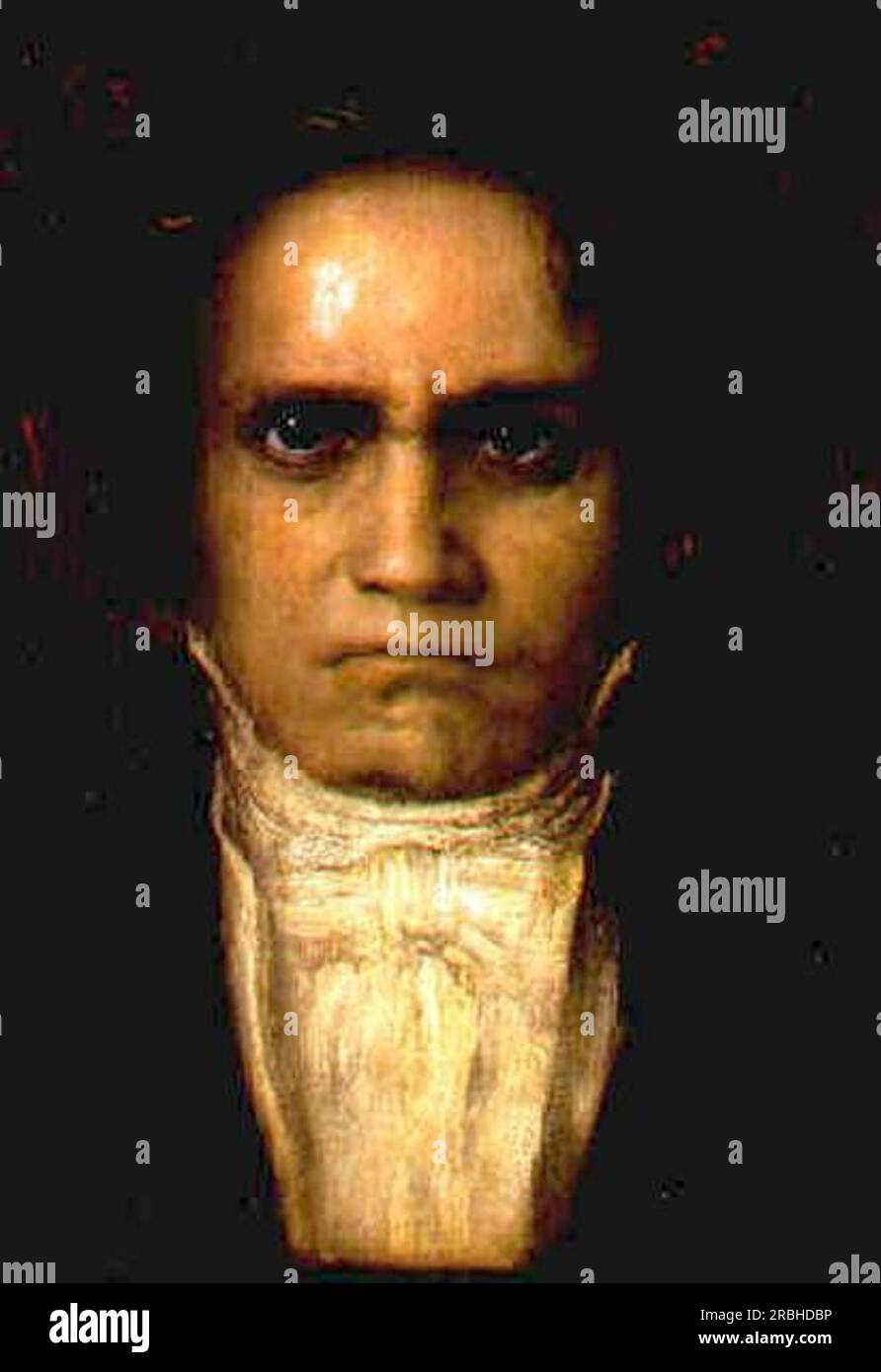 Portrait de Ludwig Van Beethoven 1905 par Franz Stuck Banque D'Images