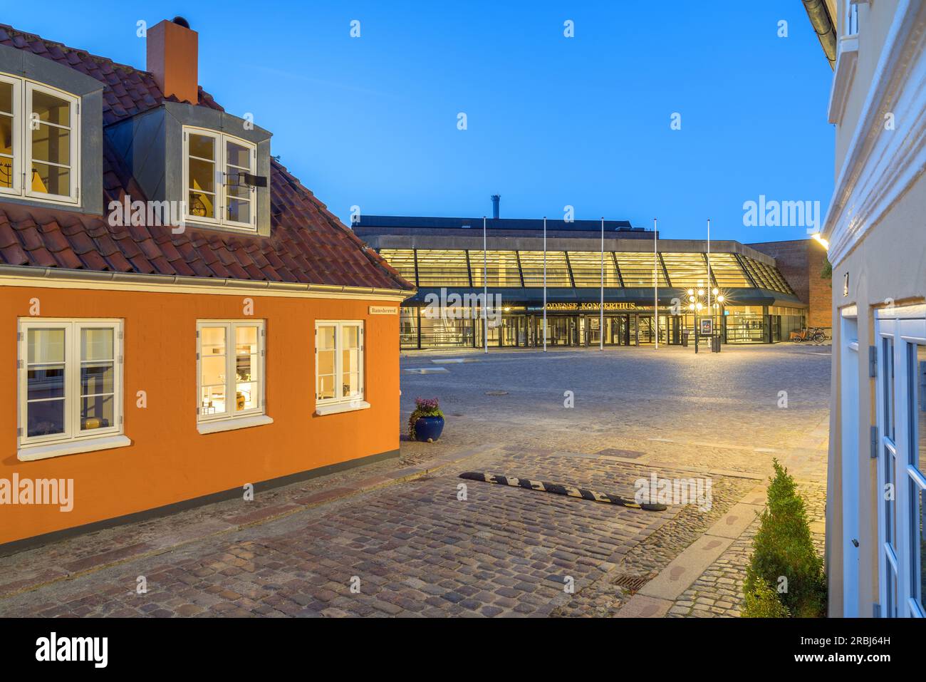 Salle de concert dans la vieille ville d'Odense, Danemark du Sud, Danemark Banque D'Images