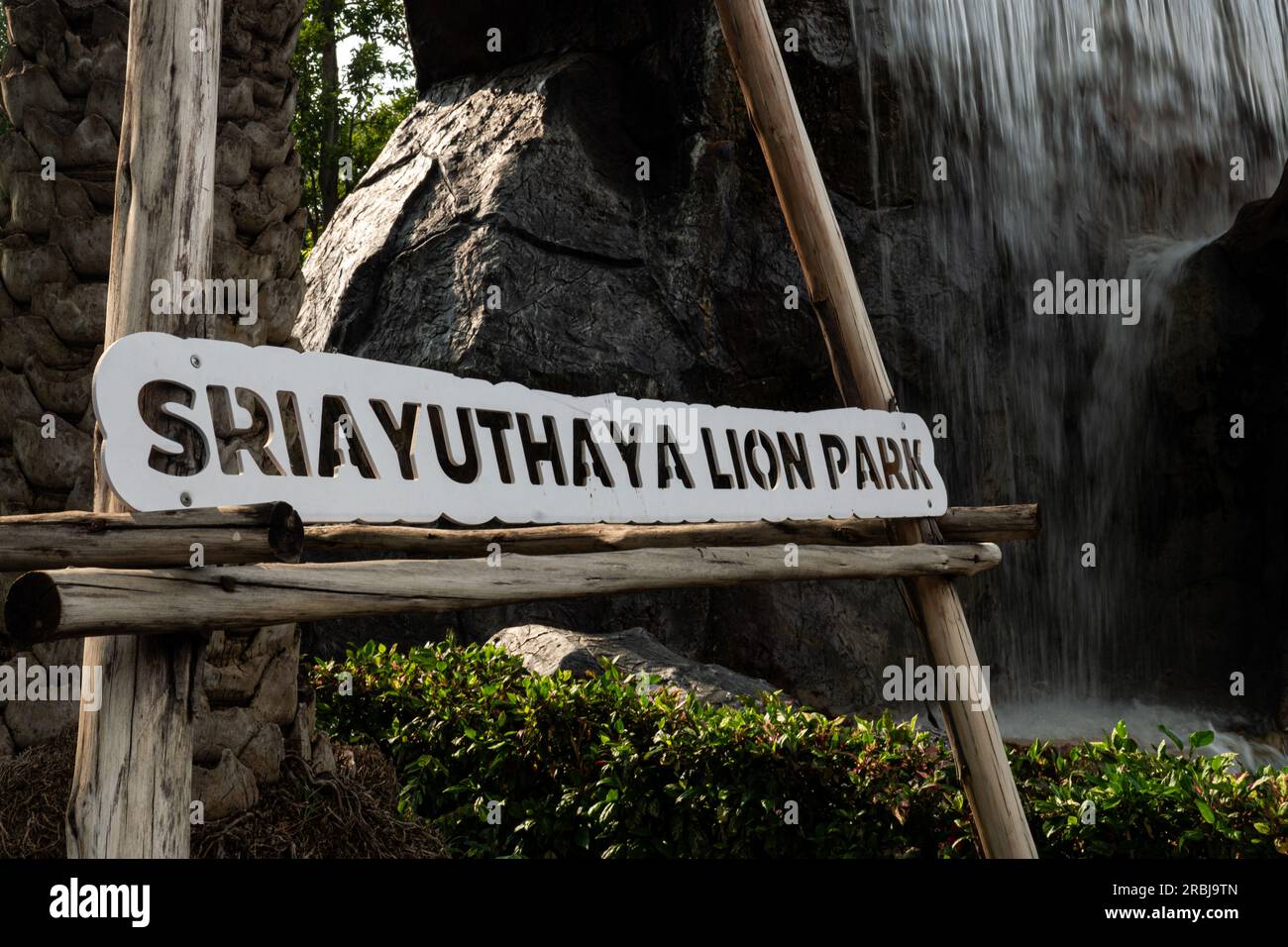 title sriayuthaya parc du lion, zoo en thaïlande. ayutthaya Thaïlande. 30 mai 2023. Banque D'Images