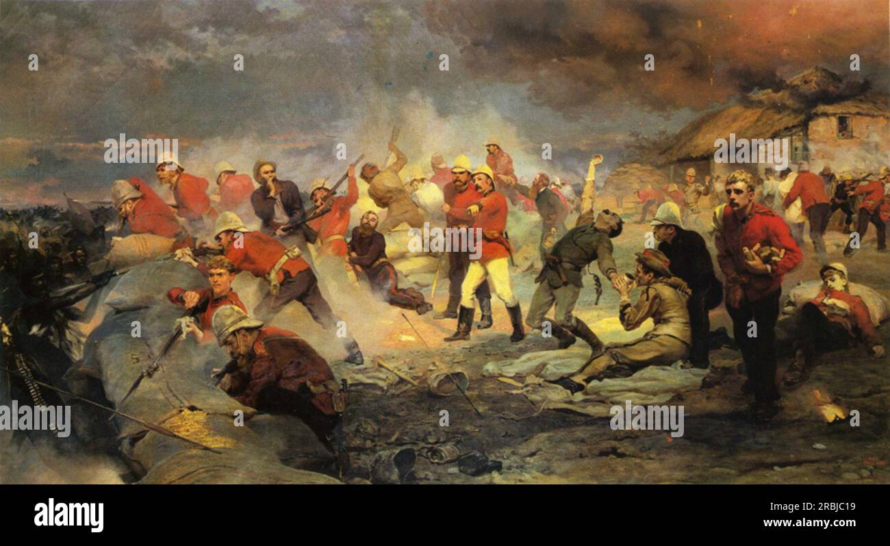 The Defense of Rorke's Drift, 22 janvier 1879 1880 par Elizabeth Thompson Banque D'Images