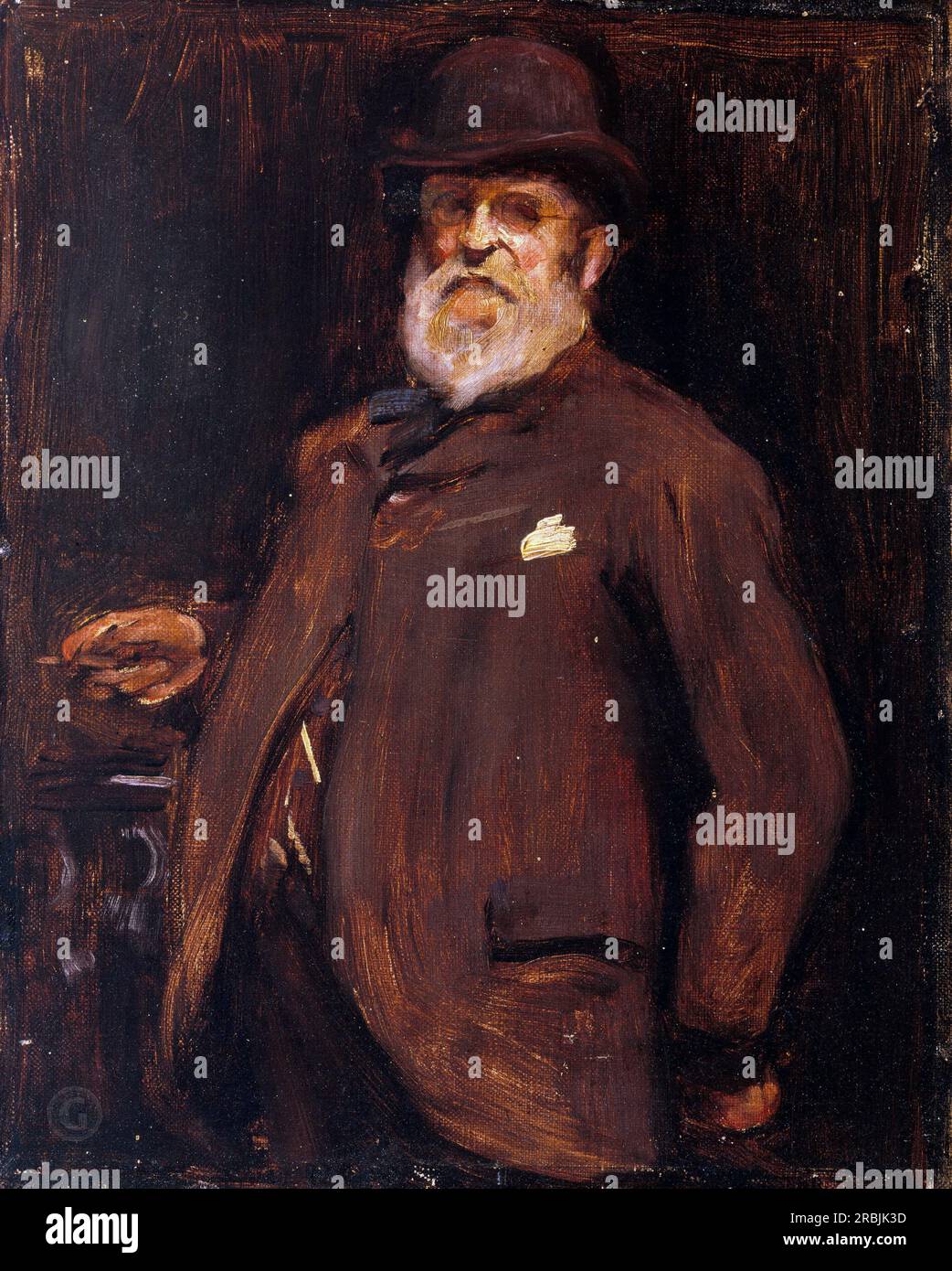 Cesare Tallone – Portrait du sénateur Giovanni Morelli 1890 Banque D'Images
