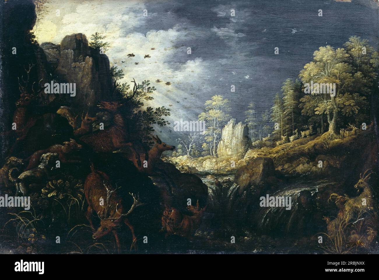 ROELANDT Jacobsz Savery – Paysage avec Orphée animaux enchanteurs 1636 Banque D'Images