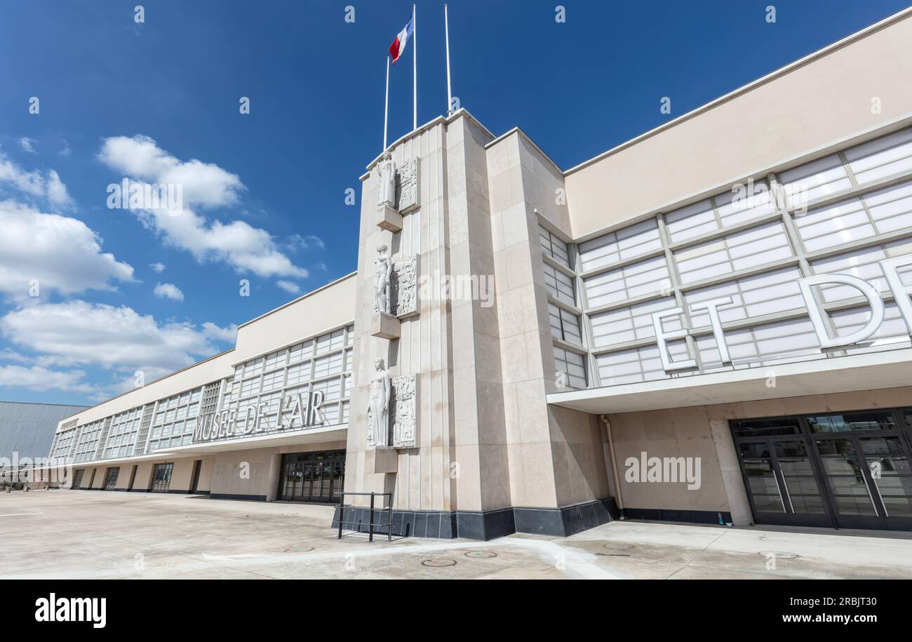 Art Déco ancien terminal aérien de Georges Labor, aujourd'hui Musée de l'Air et de l'espace (Musée de l'Air et de l'espace), aéroport de Paris le Bourget, Paris, France. Banque D'Images