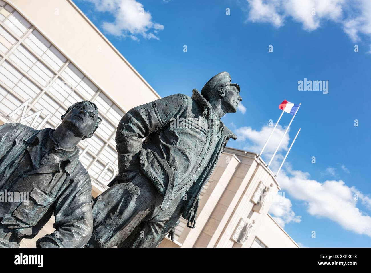 Mémorial du régiment Normandie Niemen de Victor Pasenko et Vladimir Sourovtsev, Musée de l'Air et de l'espace, aéroport de Paris le Bourget, Paris, France Banque D'Images