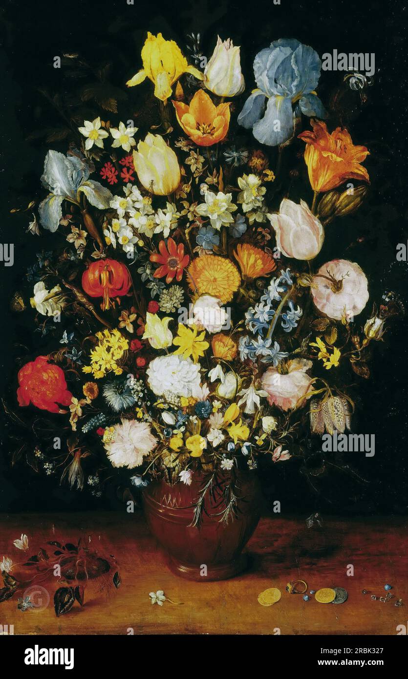 Jan Brueghel l'ancien – vase avec fleurs ок1605. 50x40 Photo Stock - Alamy