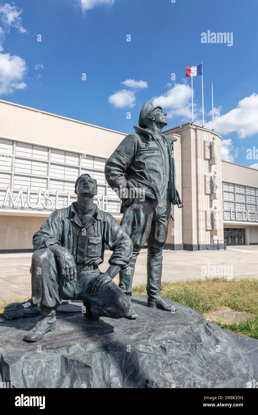 Mémorial du régiment Normandie Niemen de Victor Pasenko et Vladimir Sourovtsev, Musée de l'Air et de l'espace, aéroport de Paris le Bourget, Paris, France Banque D'Images