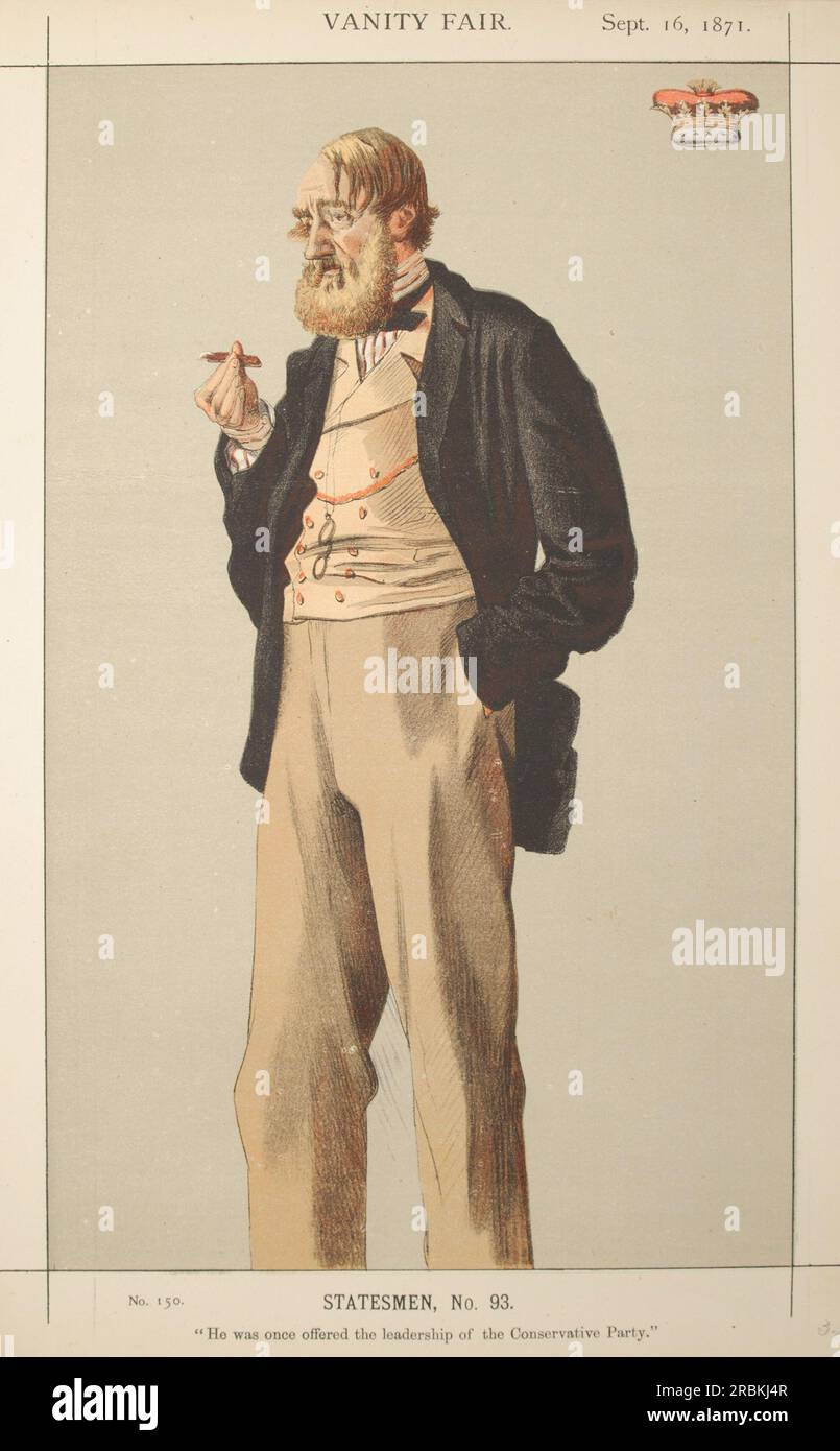 Statesman No.093° - caricature du duc de Rutland 1871 par James Tissot Banque D'Images