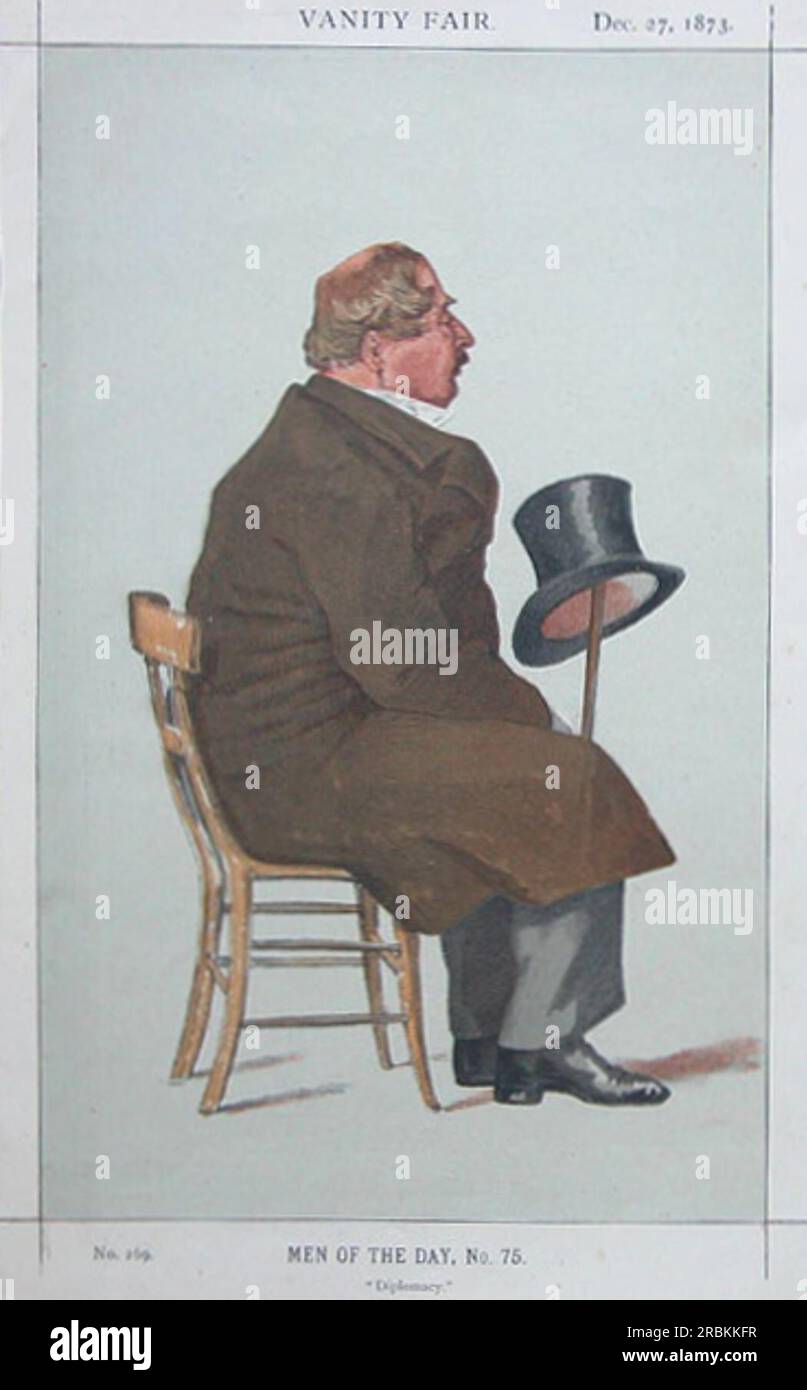 Homme du jour No.75° - caricature de Percy William Doyle C.B. 1873 par James Tissot Banque D'Images