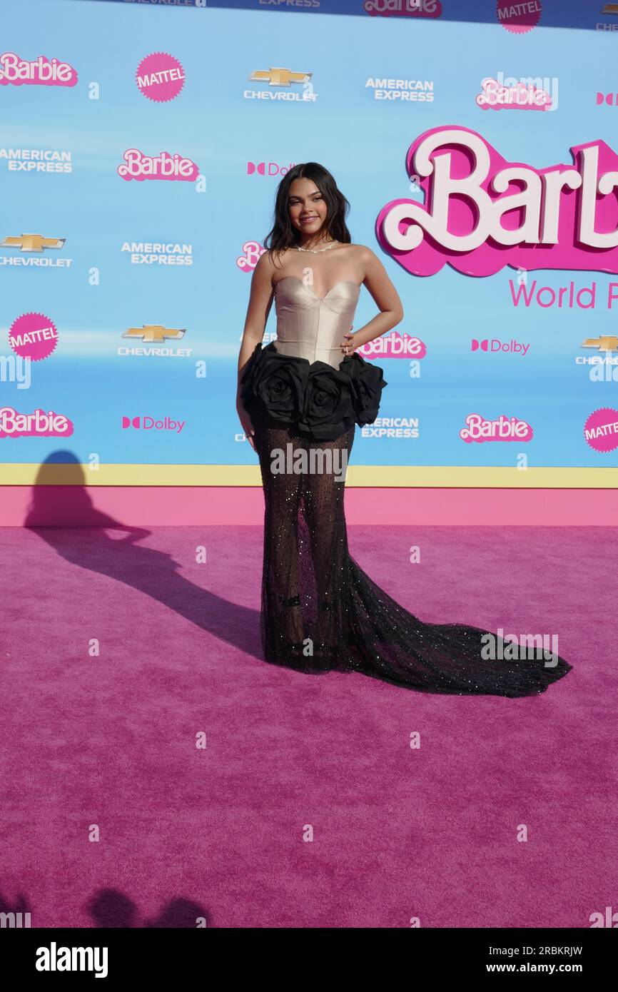 Los Angeles, Californie, USA 9 juillet 2023 l'actrice Ariana Greenblatt assiste à Warner Bros. Images première mondiale de ÔBarbieÕ au Shrine Auditorium le 9 juillet 2023 à Los Angeles, Californie, États-Unis. Photo de Barry King/Alamy Live News Banque D'Images