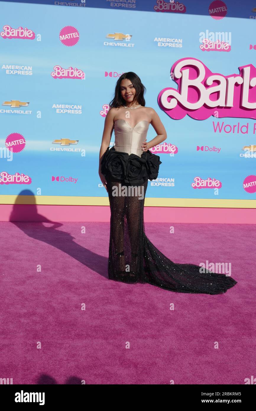 Los Angeles, Californie, USA 9 juillet 2023 l'actrice Ariana Greenblatt assiste à Warner Bros. Images première mondiale de ÔBarbieÕ au Shrine Auditorium le 9 juillet 2023 à Los Angeles, Californie, États-Unis. Photo de Barry King/Alamy Live News Banque D'Images