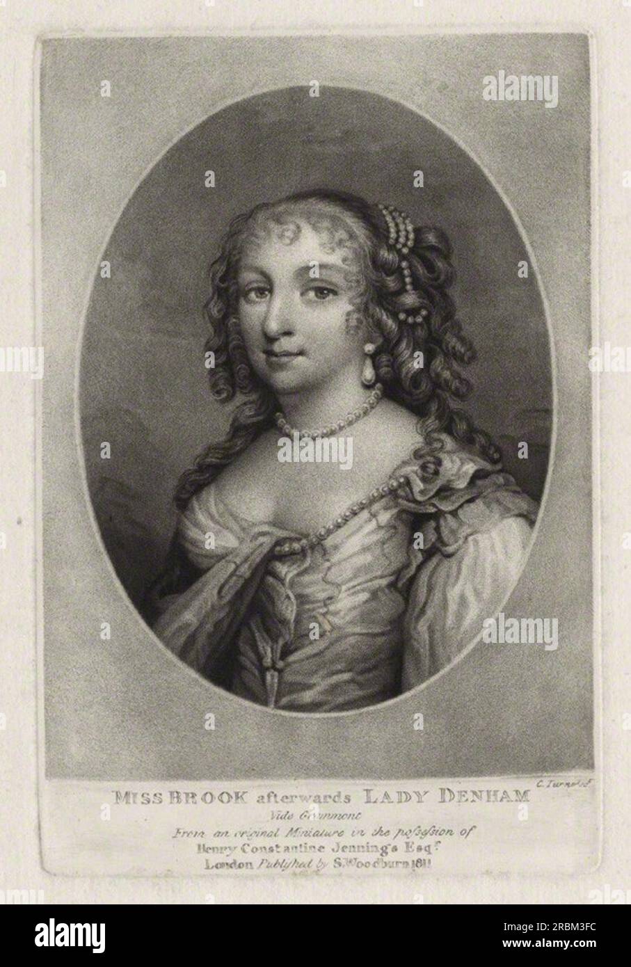 Margaret (née Brooke), Lady Denham 1811 par Charles Turner Banque D'Images