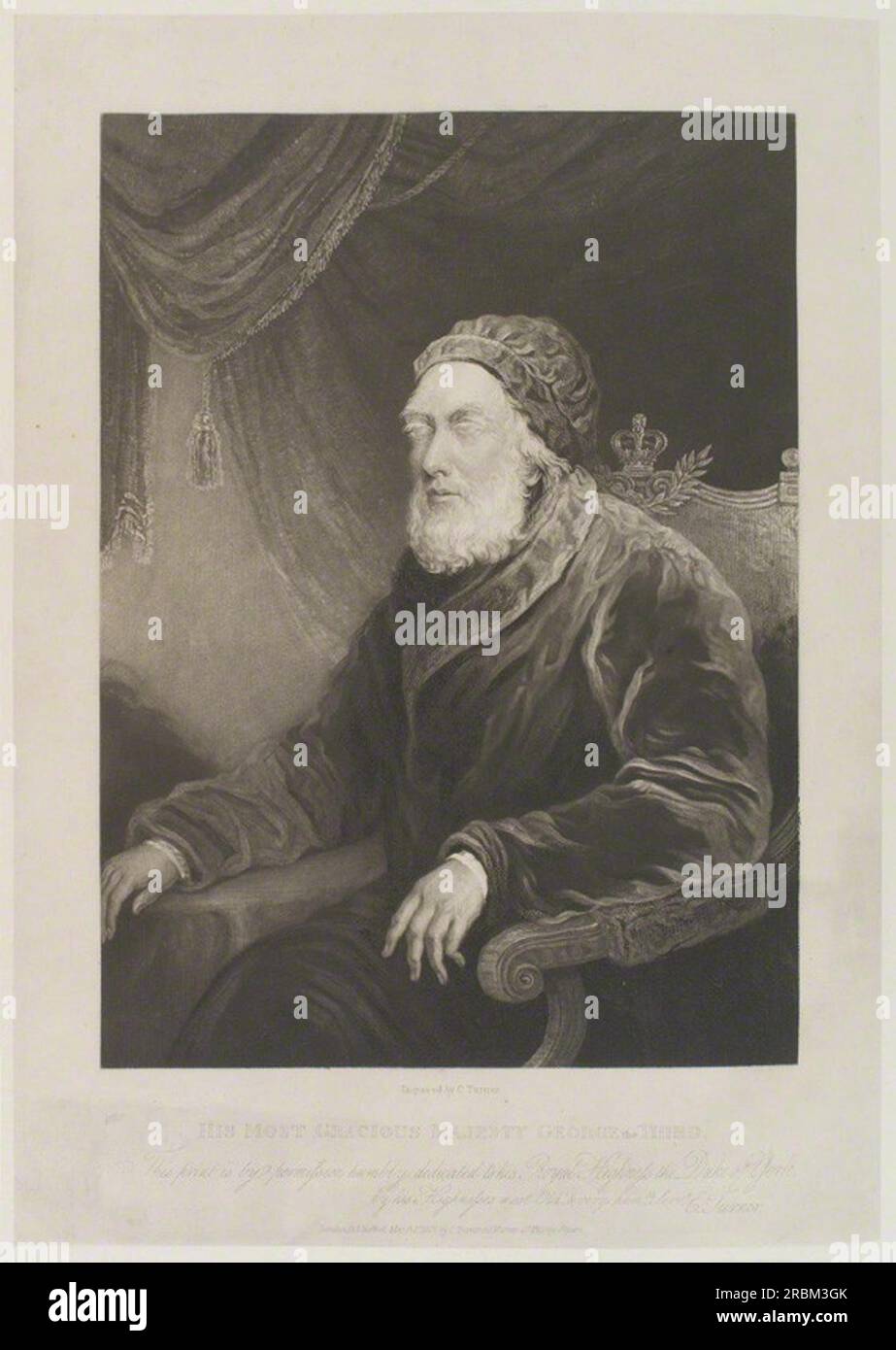 Roi George III 1820 par Charles Turner Banque D'Images