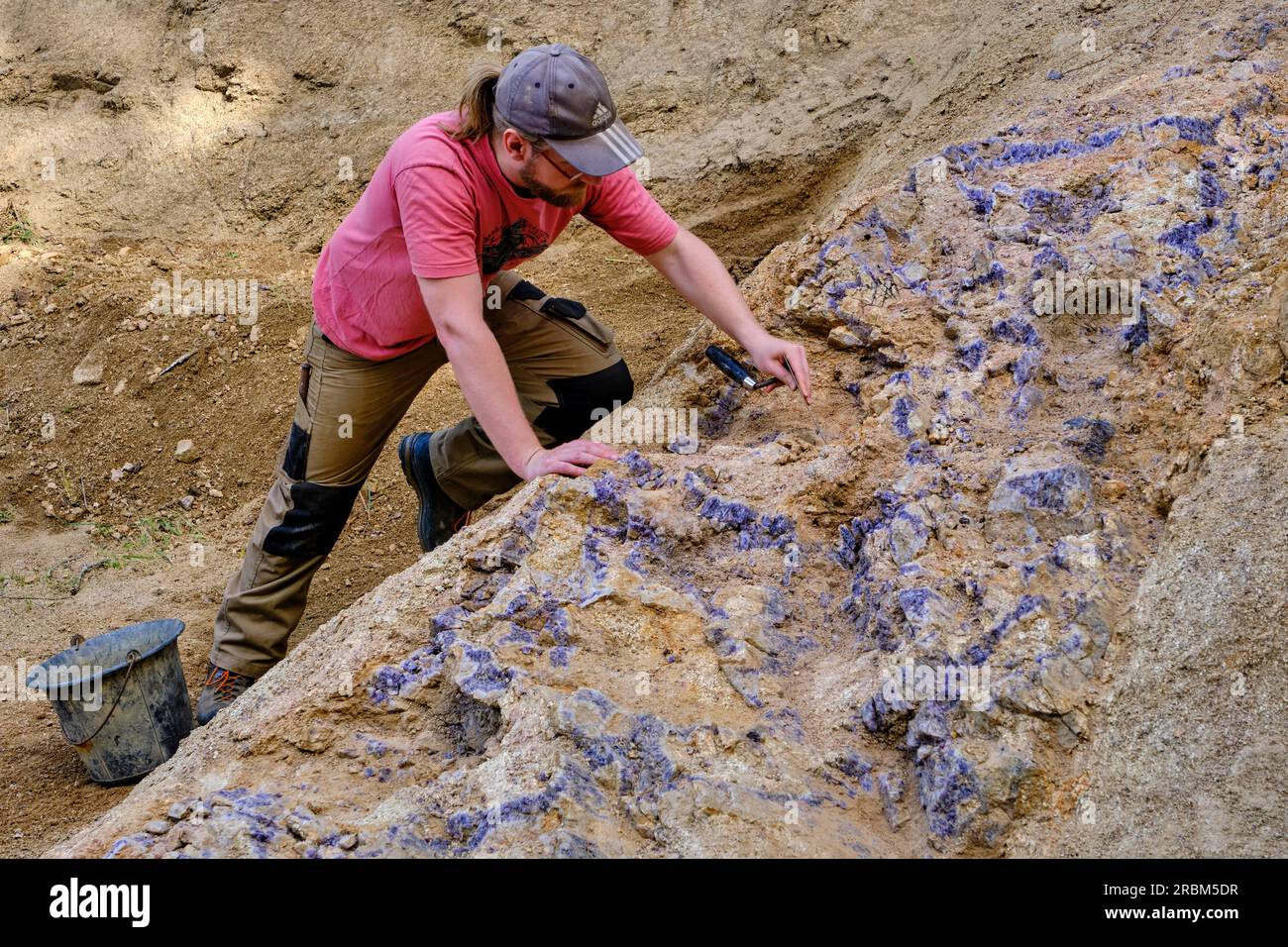 France, Puy-de-Dôme (63), le Vernet-Chaméane, mine d'Améthyste Banque D'Images