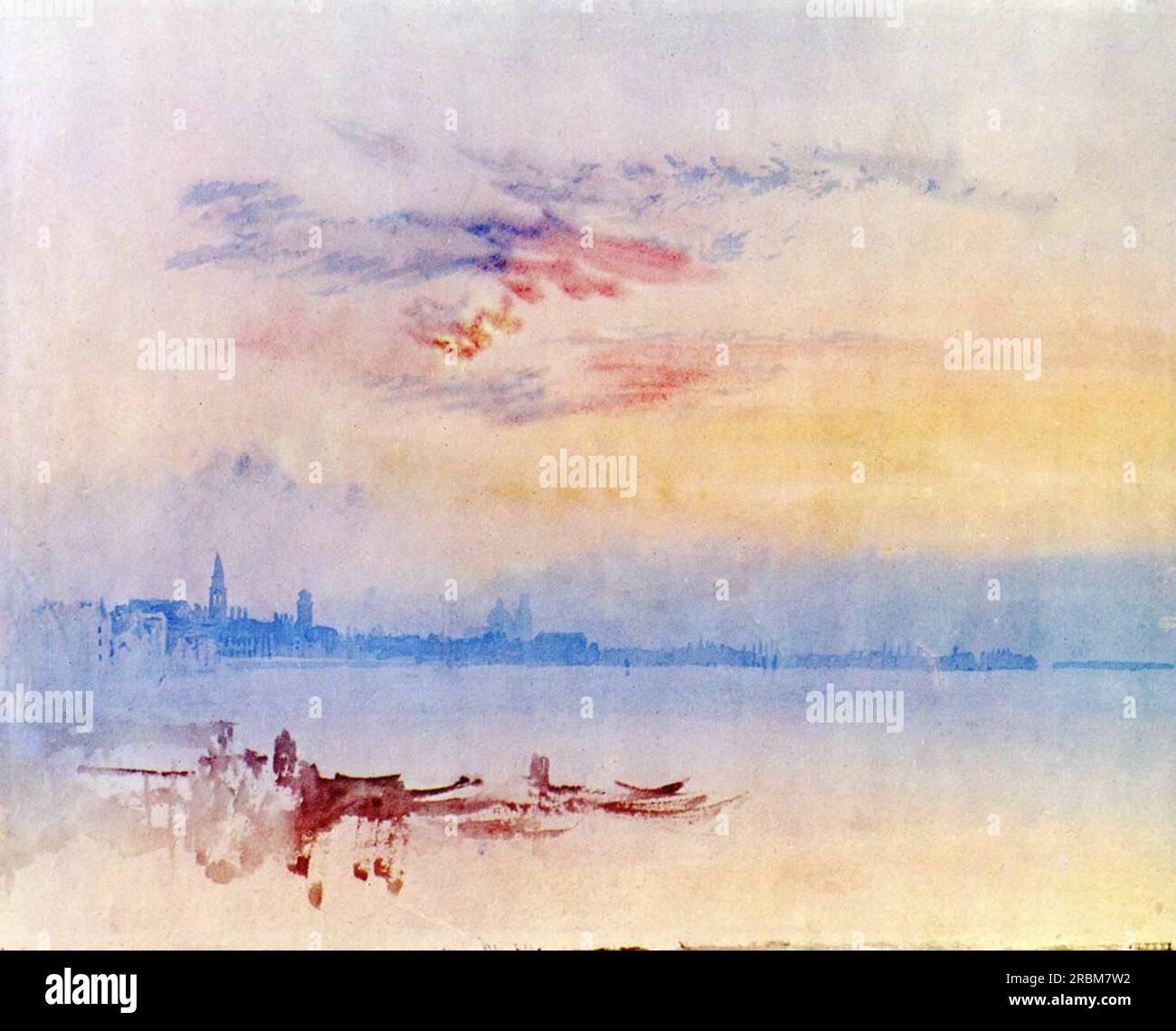 Venise, vers l'est depuis la Guidecca, Sunrise 1819 par J.M.W. Turner Banque D'Images
