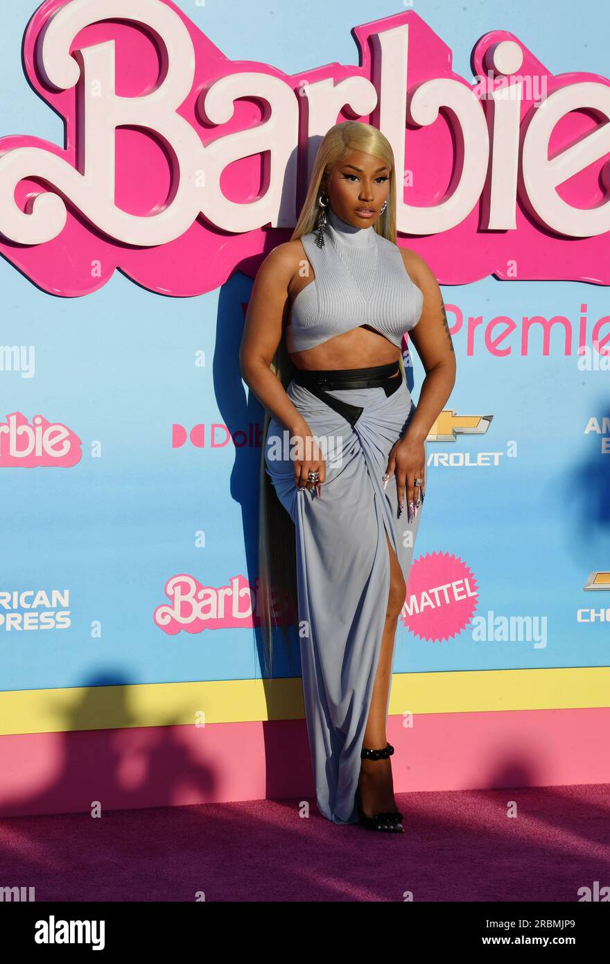 Los Angeles, Californie, États-Unis. 09 juillet 2023. Nicki Minaj assiste à la première mondiale de Barbie au Shrine Auditorium and Expo Hall le 09 juillet 2023 à Los Angeles, en Californie. Crédit : Jeffrey Mayer/JTM photos/Media Punch/Alamy Live News Banque D'Images