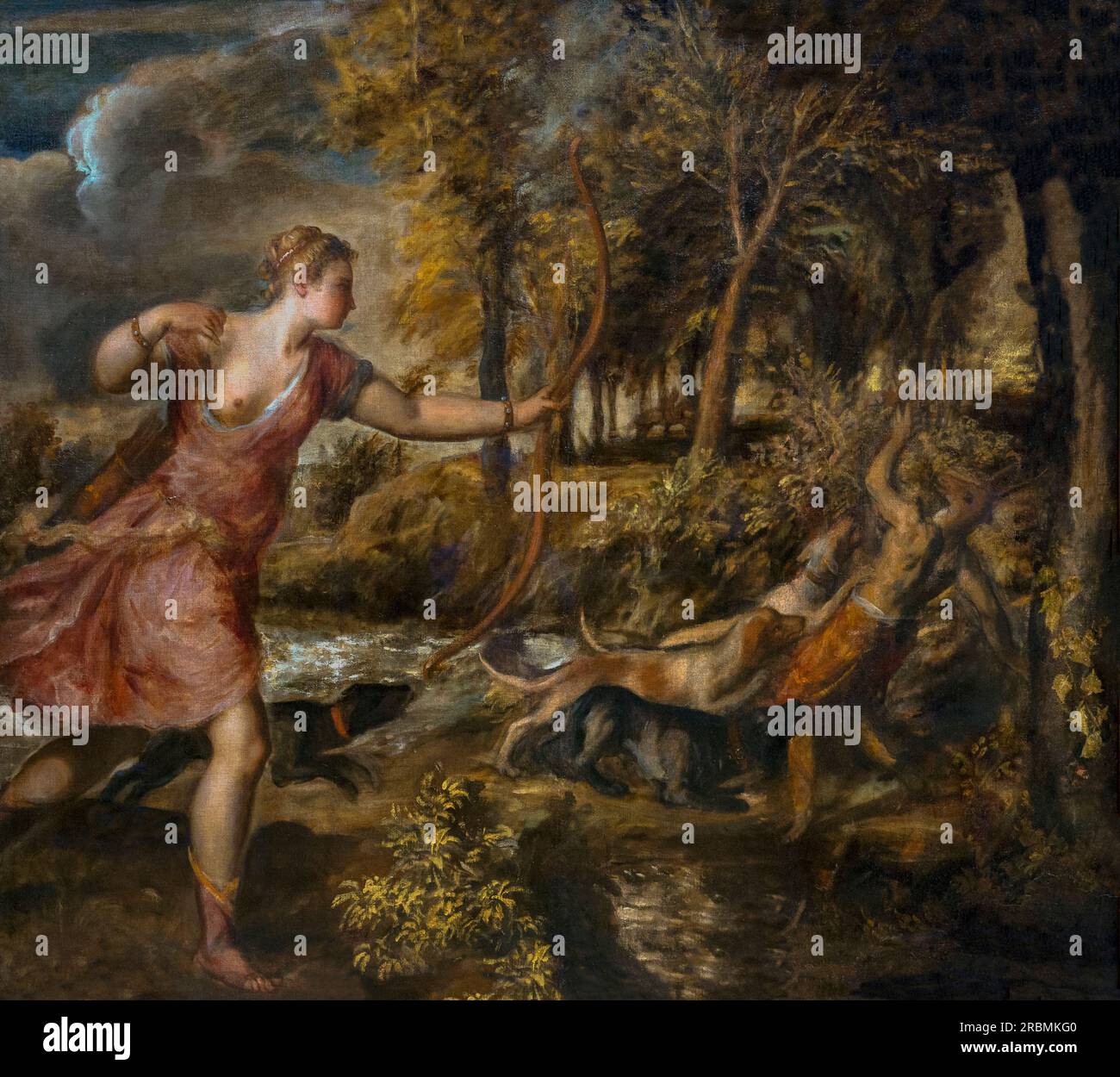 Mort d'Actaeon, Titien, 1559-1575, Banque D'Images