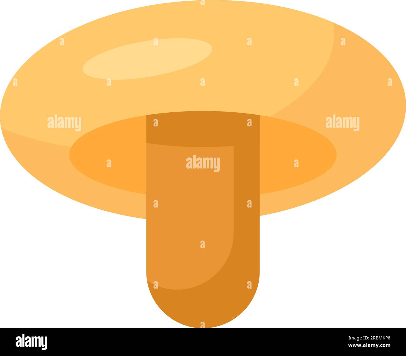 Champignon comestible. Ingrédients pour soupe et plats de légumes. Nourriture végétale de végétaliens, menu végétarien. Récolte d'automne en agriculture. Simple Illustration de Vecteur