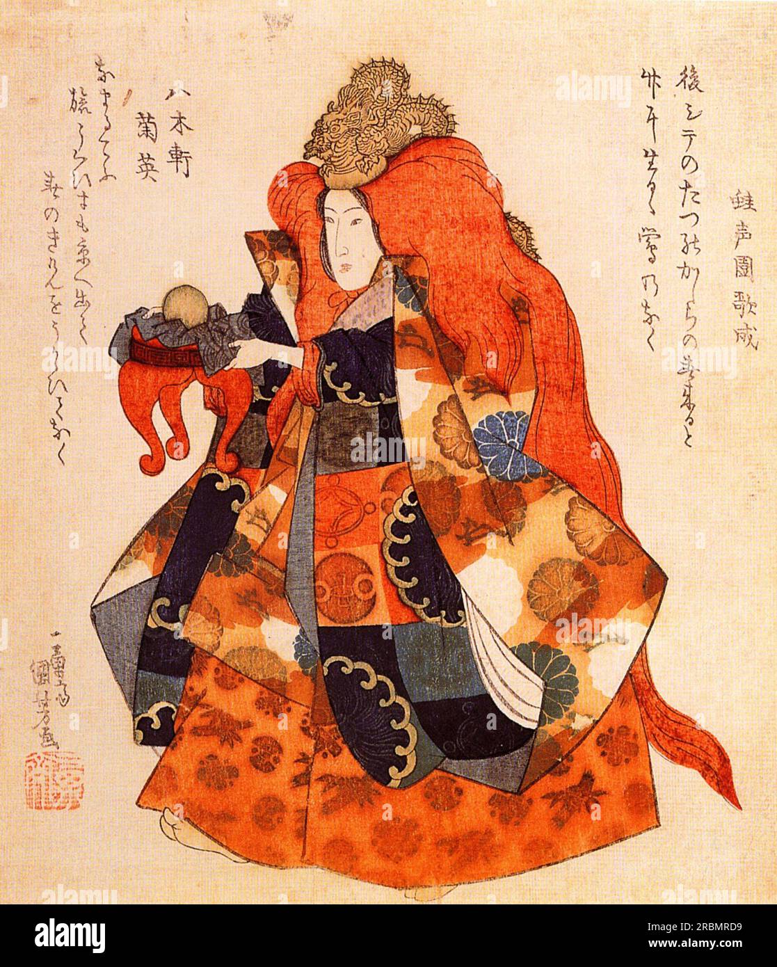 Une des filles du roi dragon qui vit au fond de la mer par Utagawa Kuniyoshi Banque D'Images