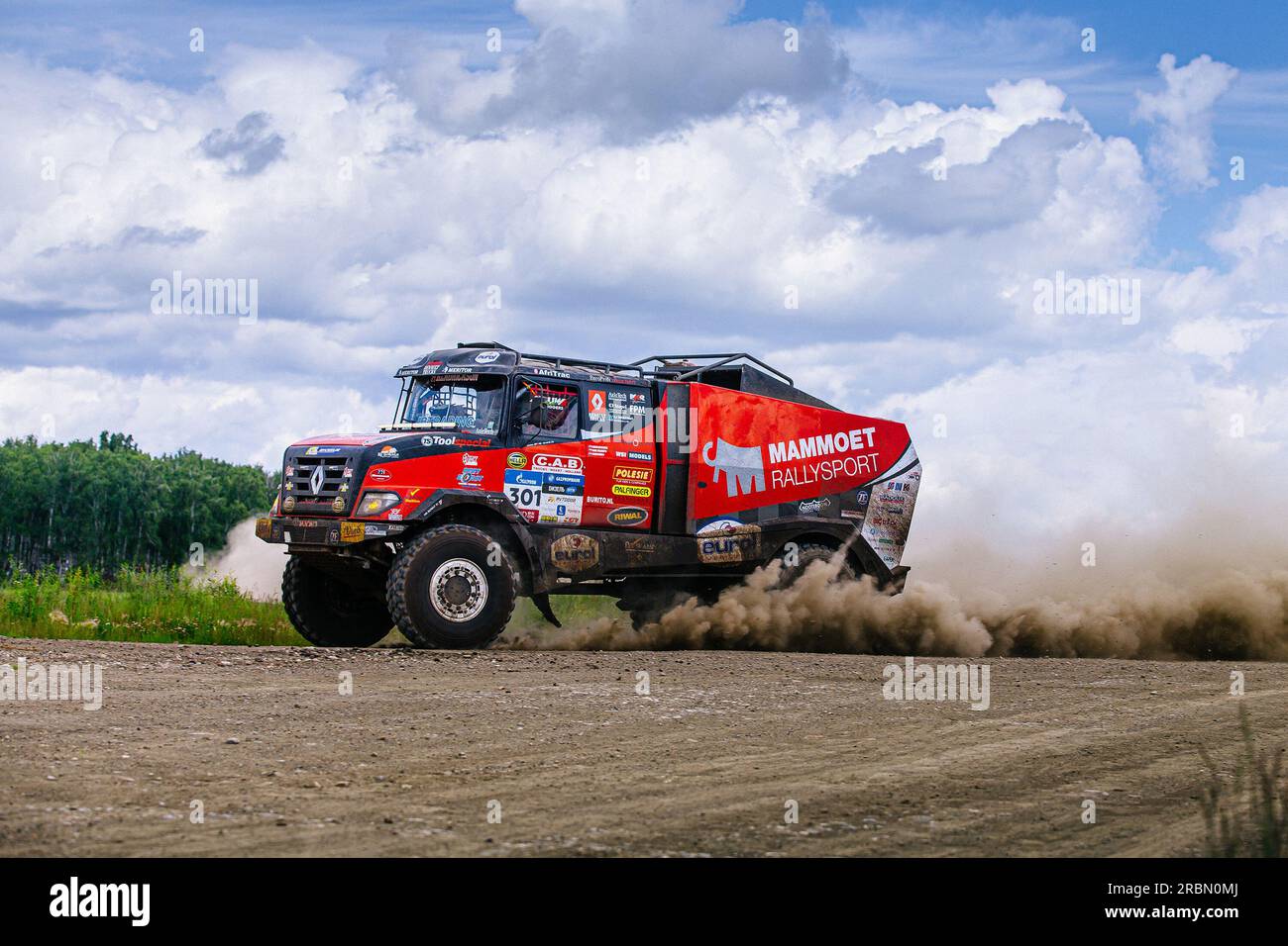 Région de Chelyabinsk, Russie - 10 juillet 2017 : camion de cross-country Renault lors du rallye « Silk Way » Banque D'Images