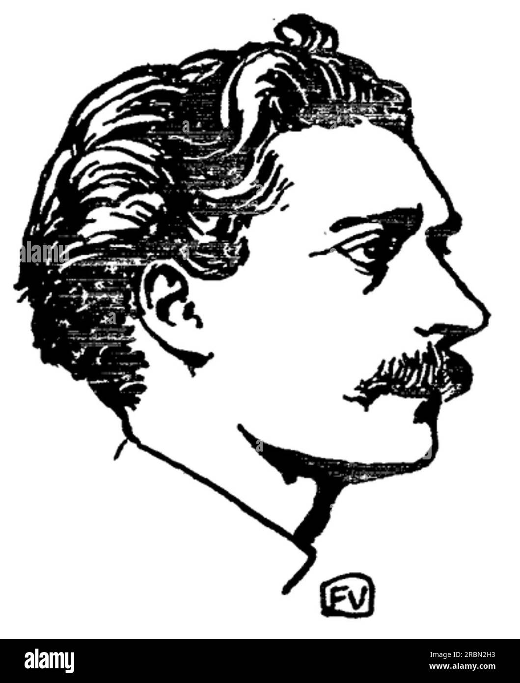 Portrait de l'écrivain français Victor Barrucand 1900 par Felix Vallotton Banque D'Images