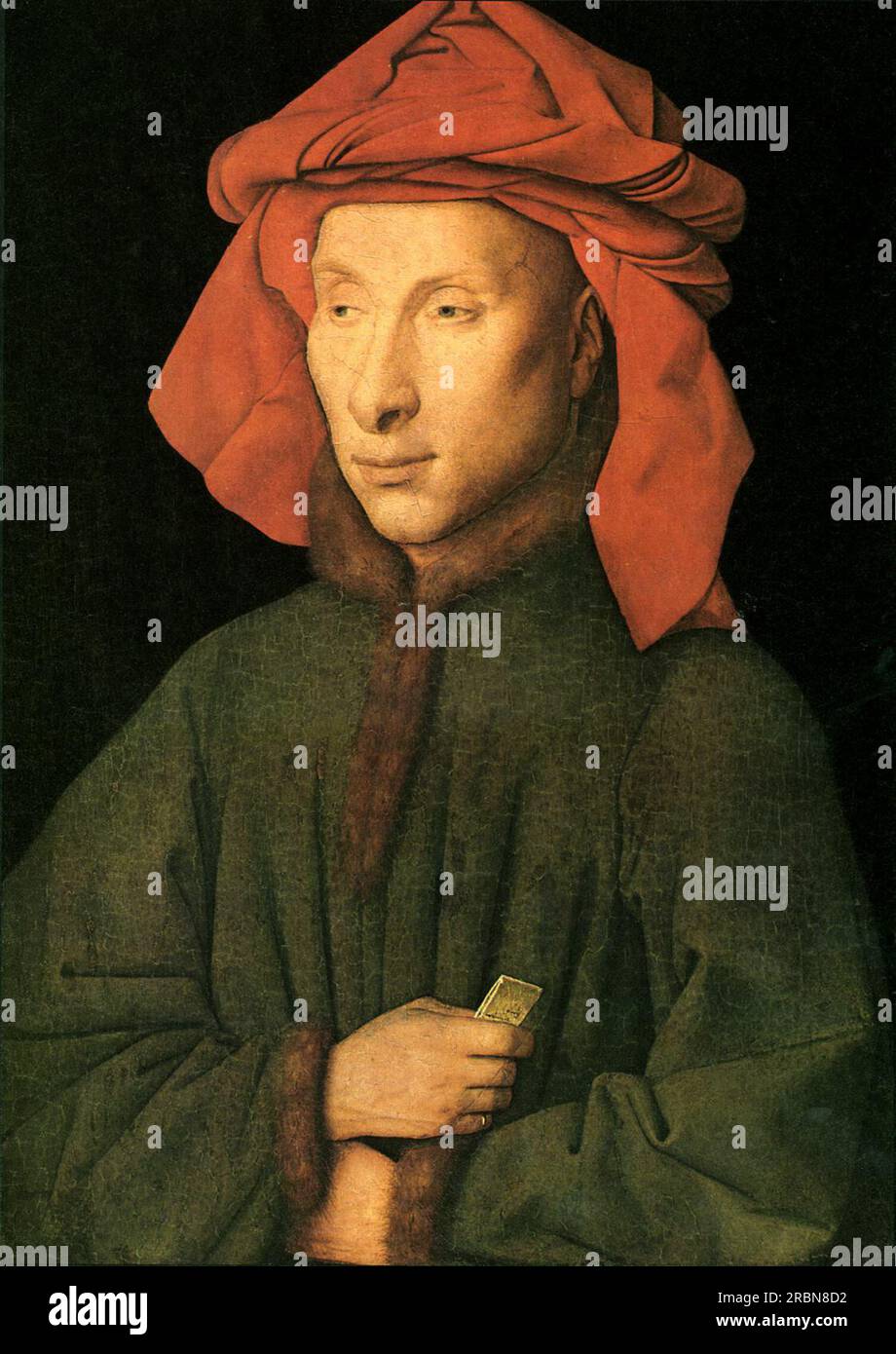 Portrait de Giovanni Arnolfini 1435 par Jan van Eyck Banque D'Images
