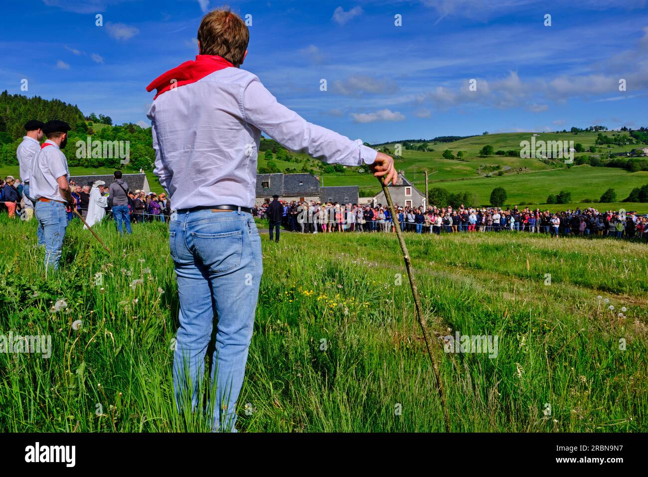France, Cantal, Allanche, Parc naturel régional des Volcans d'Auvergne, plateau du Cézallier, Festival Estive Banque D'Images