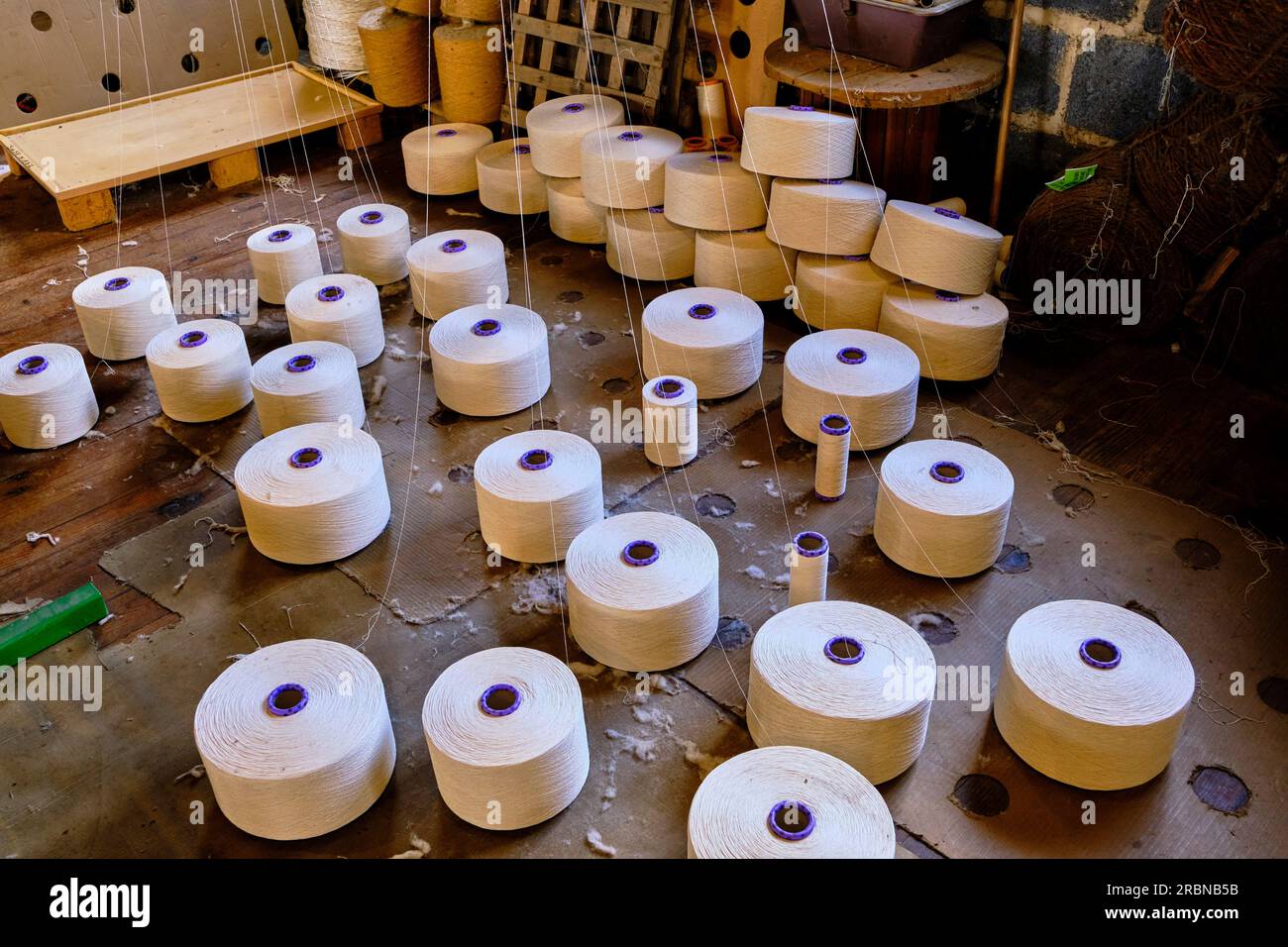 France, Corrèze (19), Saint-Pantaleon-de-Larche, la fabrique de cordes Palus Banque D'Images
