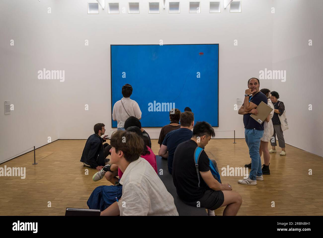 Joan Miró | peinture bleue, Centre Pompidou, musée d'art moderne, Paris, France Banque D'Images