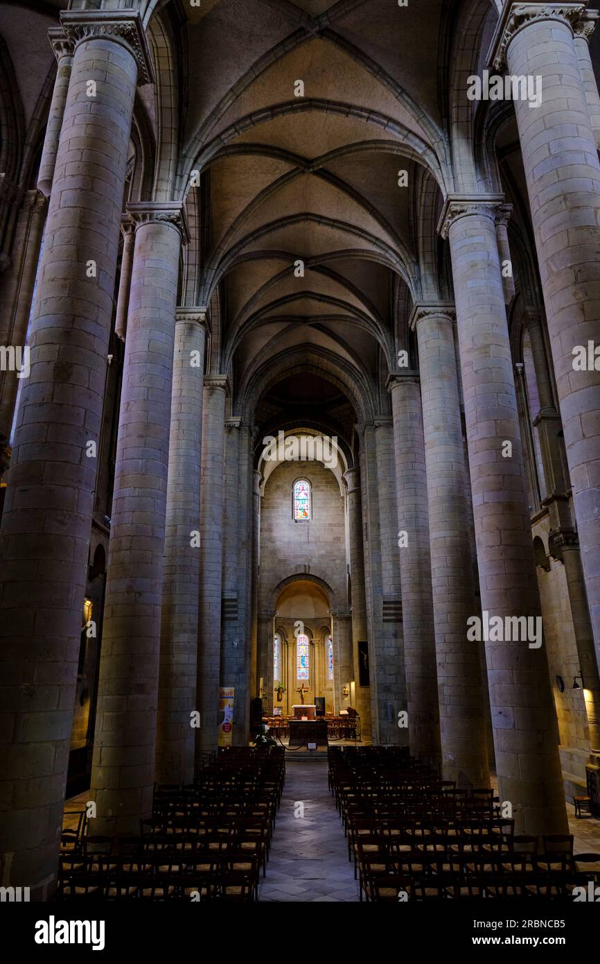 France, Corrèze (19), Brive-la-Gaillarde, Collégiale Saint-Martin de Brive Banque D'Images