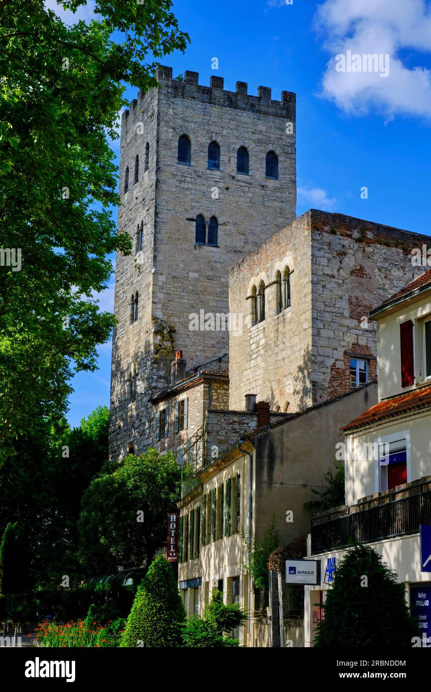 France, Lot (46), Cahors, Palais Dueze Banque D'Images