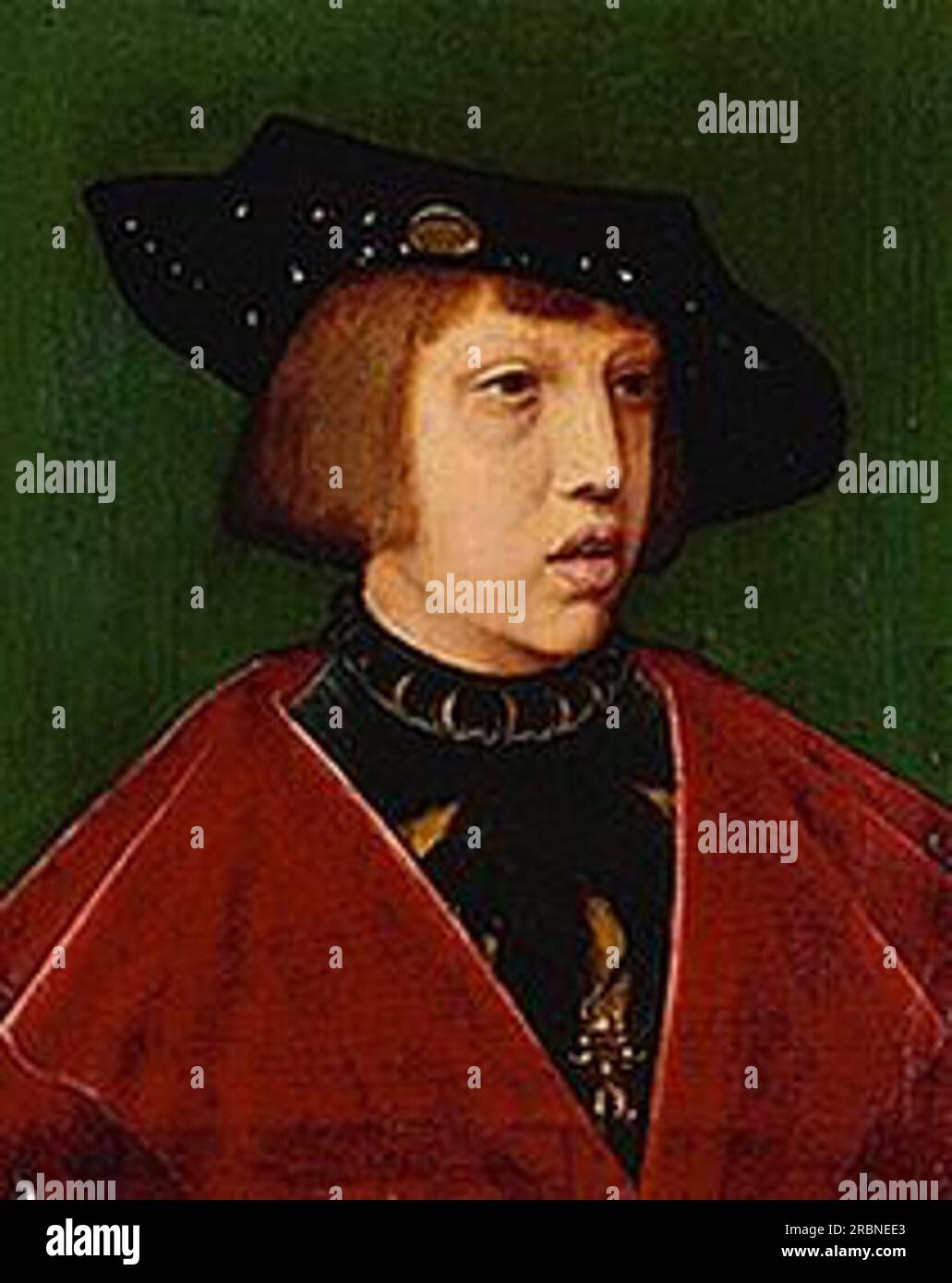 Portait de Charles Quint à 10 ans de Bernard Van Orley Banque D'Images