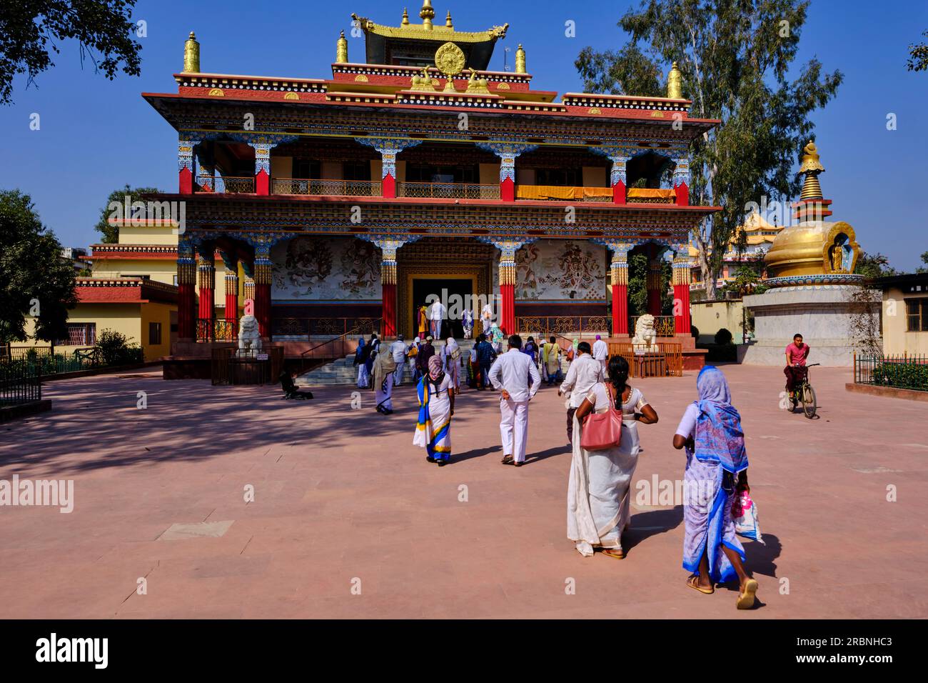 Inde, Bihar, Bodhgaya, UNESCO World Heriatge, le temple Mahabodhi, Le Temple Karma Banque D'Images