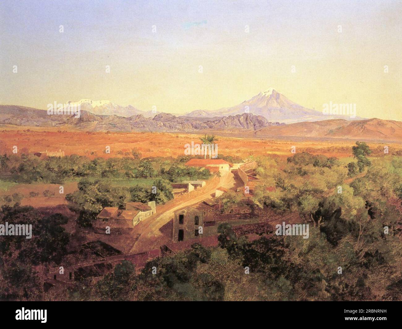 El Popocatépetl y el Iztaccíhuatl de Jose Maria Velasco Banque D'Images