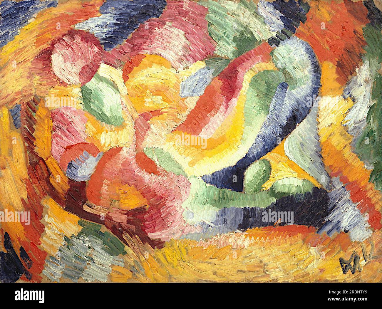 Wilhelm Morgner (peintre expressionniste allemand) - composition astrale 6 - 1912 Banque D'Images