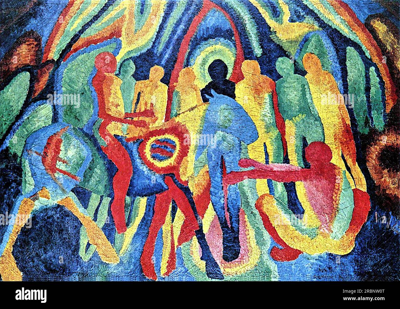 Wilhelm Morgner (peintre expressionniste allemand) - entrée de Jésus à Jérusalem - 1912 Banque D'Images