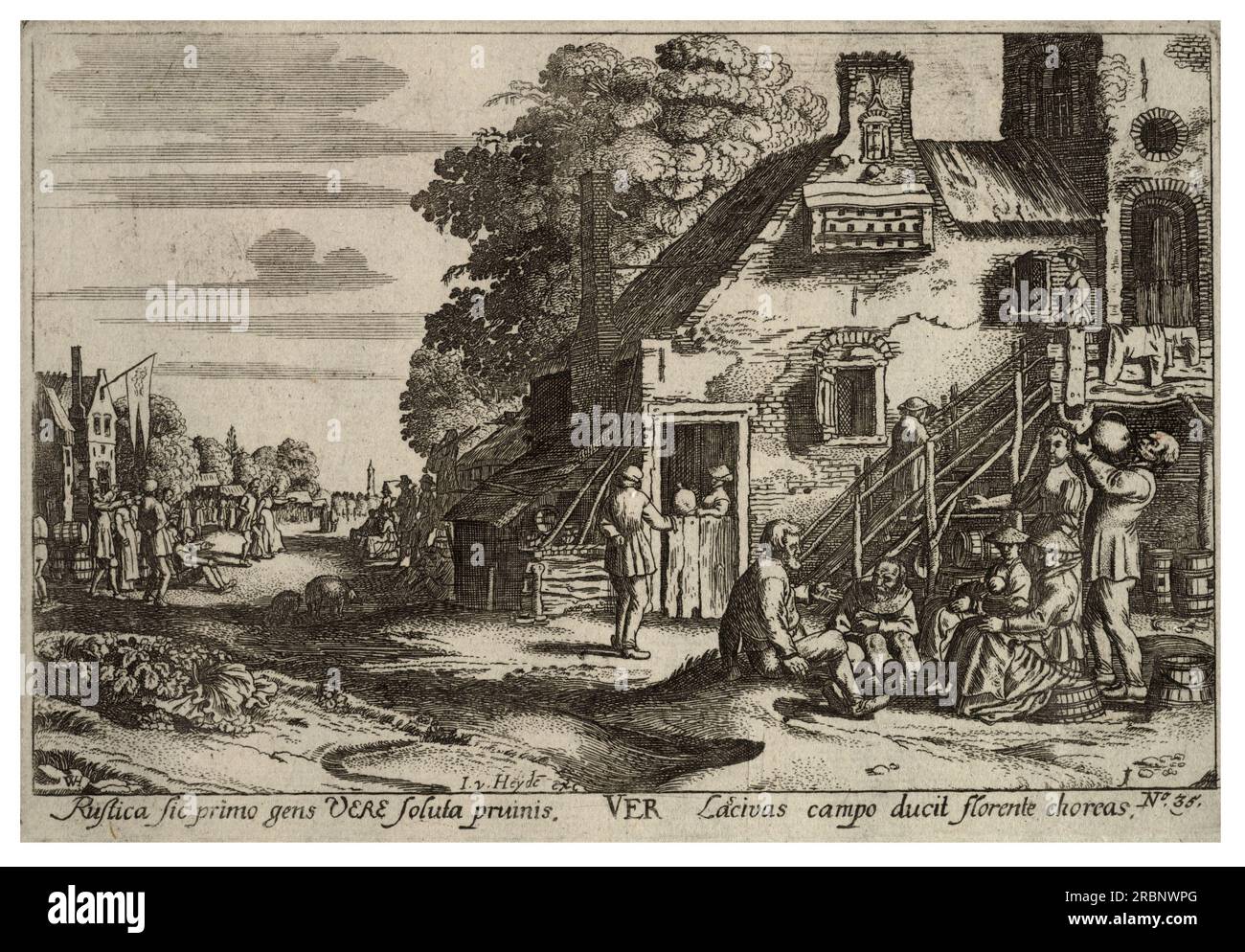 Printemps par Esaias van de Velde Banque D'Images