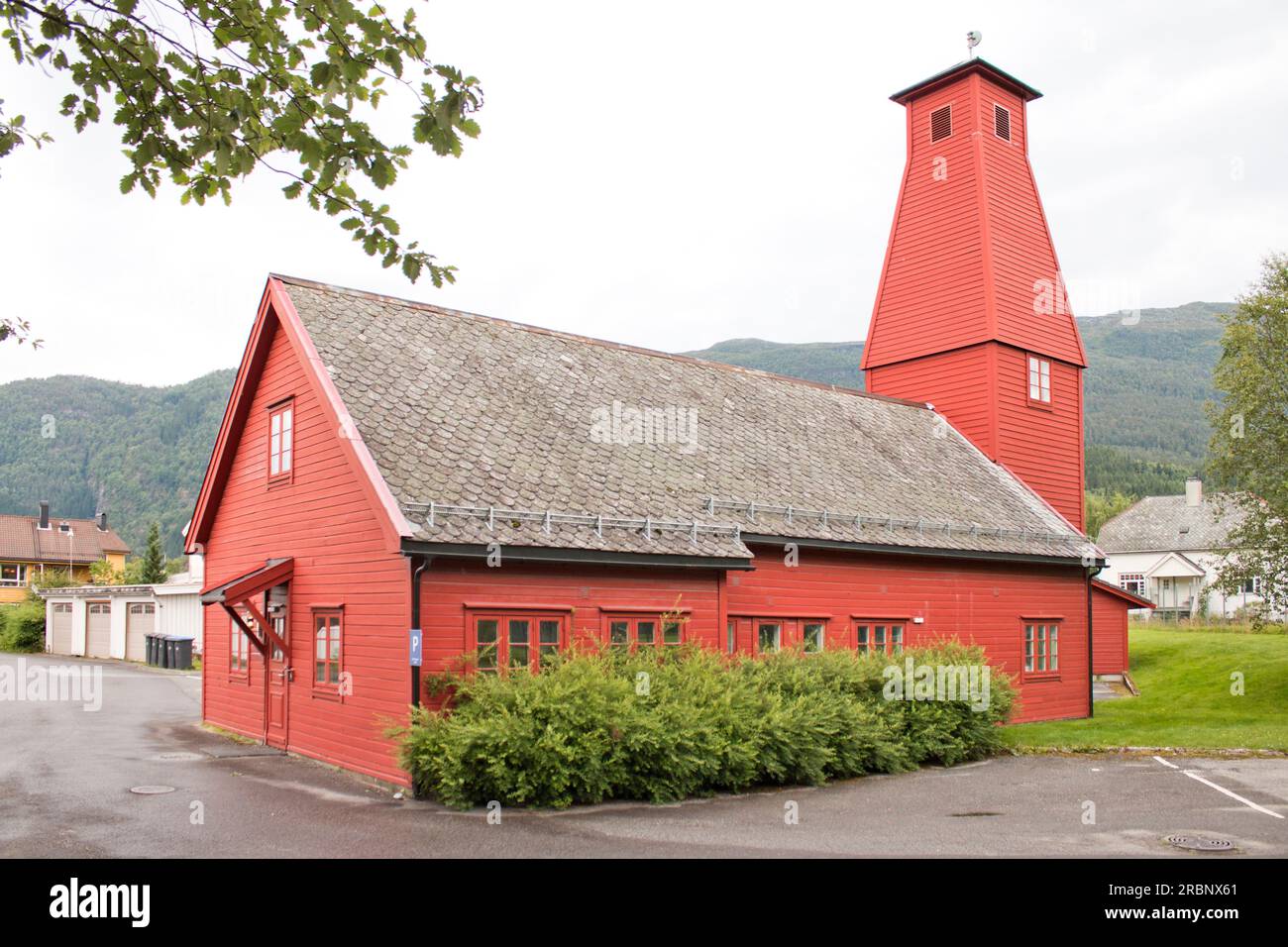 Centre-ville de Førde, Førde , Norvège Banque D'Images