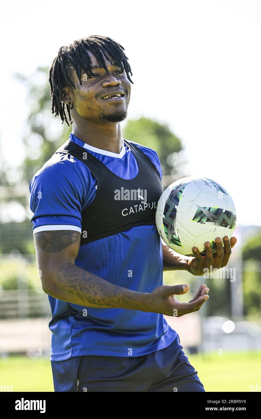 Alkmaar, pays-Bas. 10 juillet 2023. Cadeau de Gent Emmanuel Orban photographié lors d'un camp d'entraînement de l'équipe belge de première ligue KAA Gent, à Alkmaar, aux pays-Bas, avant la saison 2023-2024, lundi 10 juillet 2023. BELGA PHOTO TOM GOYVAERTS crédit : Belga News Agency/Alamy Live News Banque D'Images