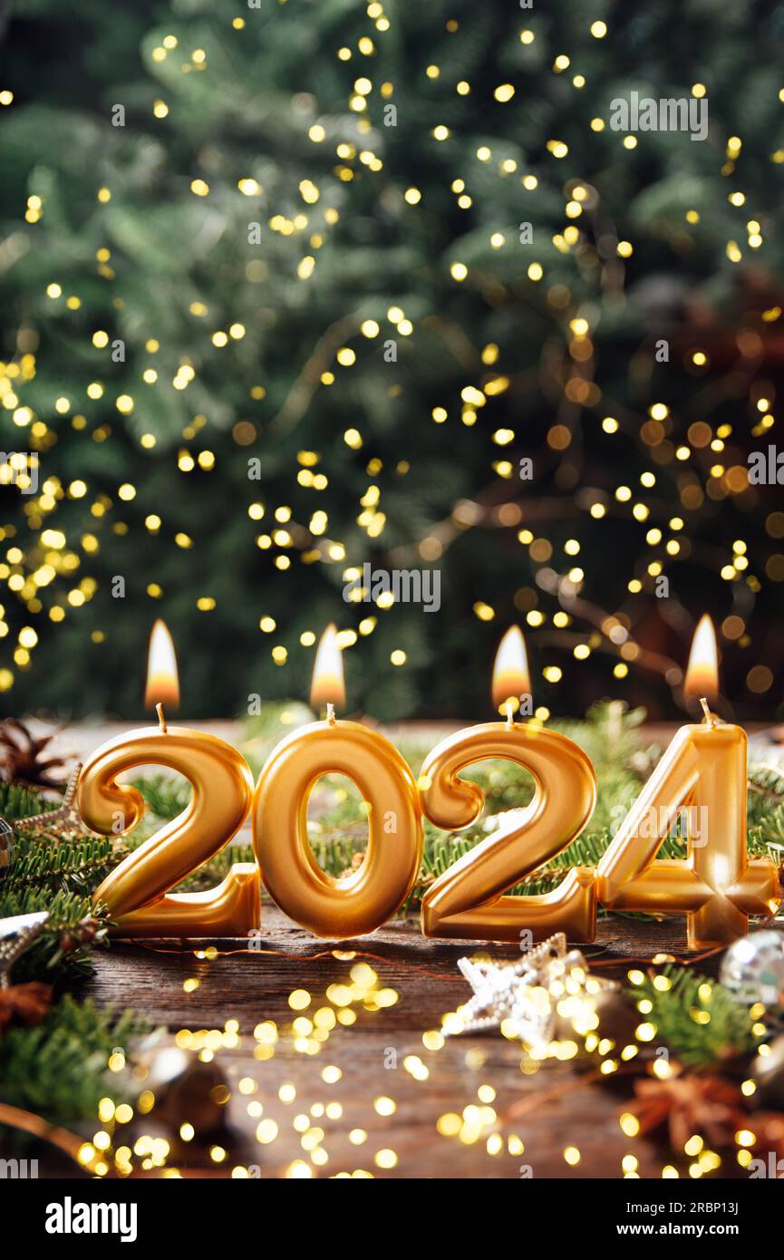Fond De Vacances Bonne Année 2024. Numéros De L'année 2024