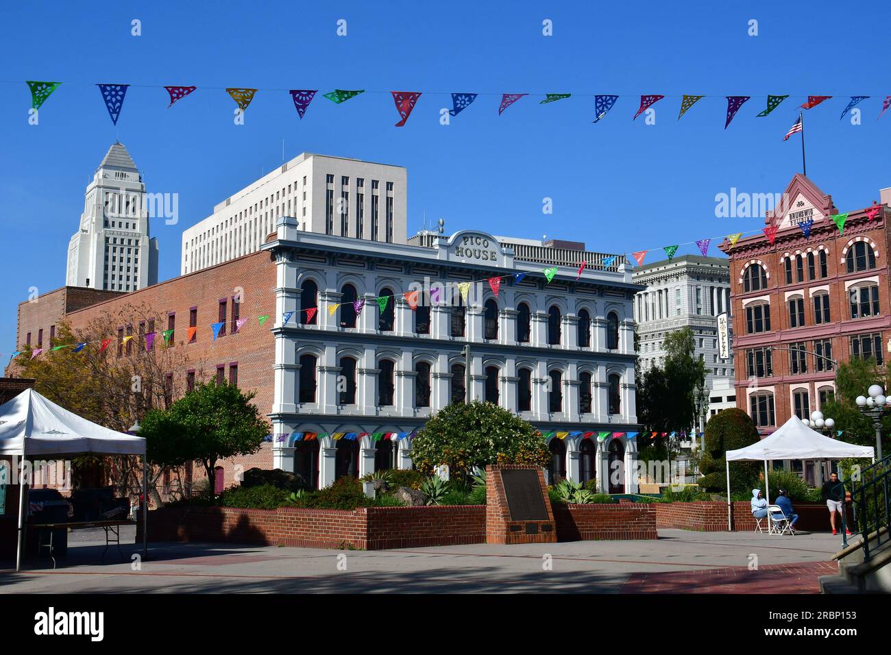 Pico House, Los Angeles Plaza ou Plaza de Los Ángeles, Californie, États-Unis, Amérique du Nord Banque D'Images