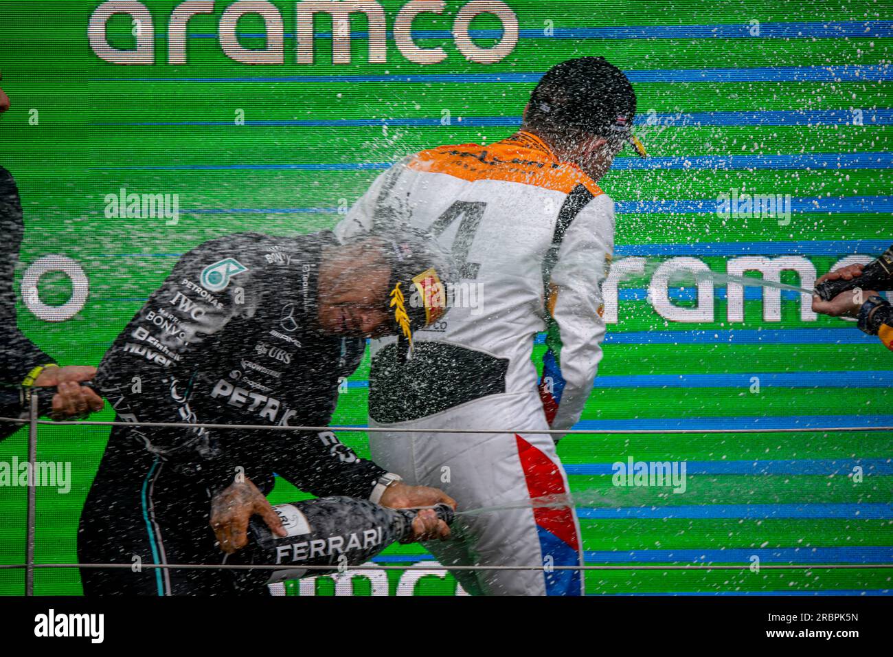 Silverstone, Royaume-Uni, juillet 09, Lando Norris, du Royaume-Uni, concourt pour McLaren F1. Jour de la course, ronde 11 du championnat de Formule 1 2023. Crédit : Michael Potts/Alamy Live News Banque D'Images