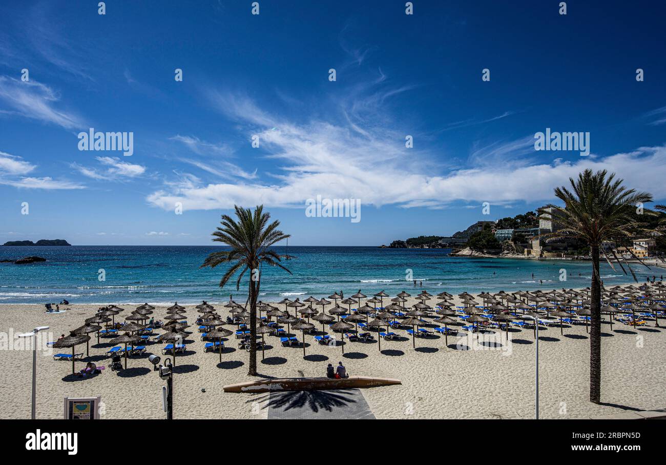 La plage de Palmira à Peguera, Majorque Photo Stock - Alamy