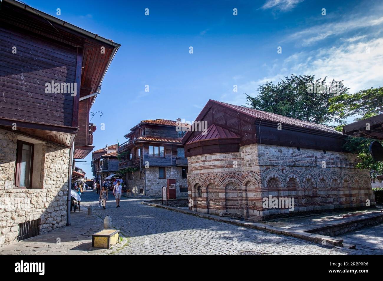 Vieille ville de Nessebar, actualisée en 2023, église Saint Paraskevi, 13e siècle, vue abside Banque D'Images