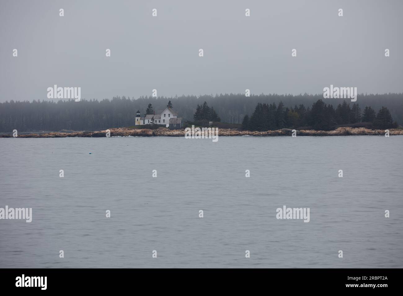 Phare de Winter Harbor Maine Banque D'Images