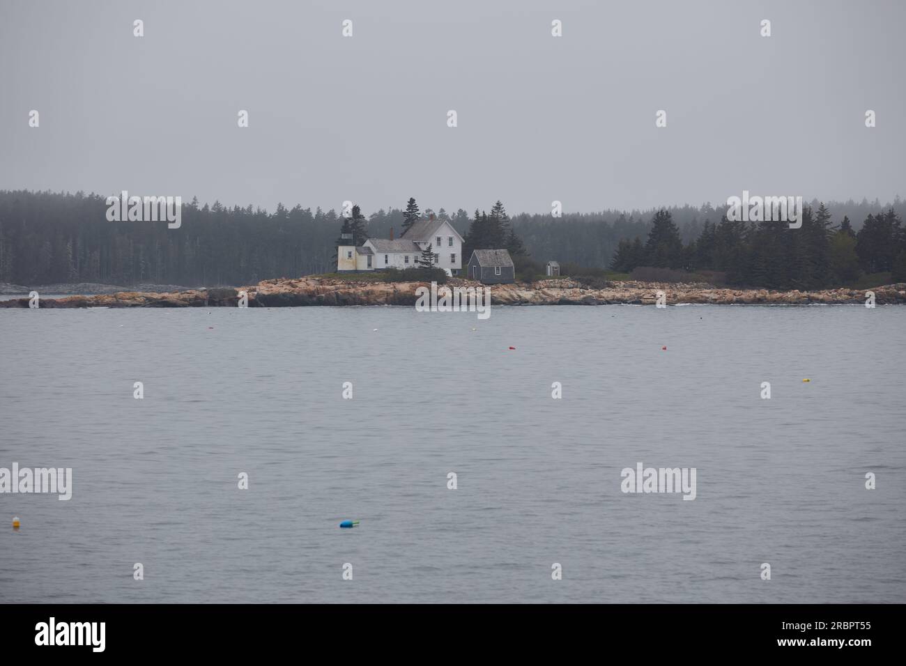 Phare de Winter Harbor Maine Banque D'Images