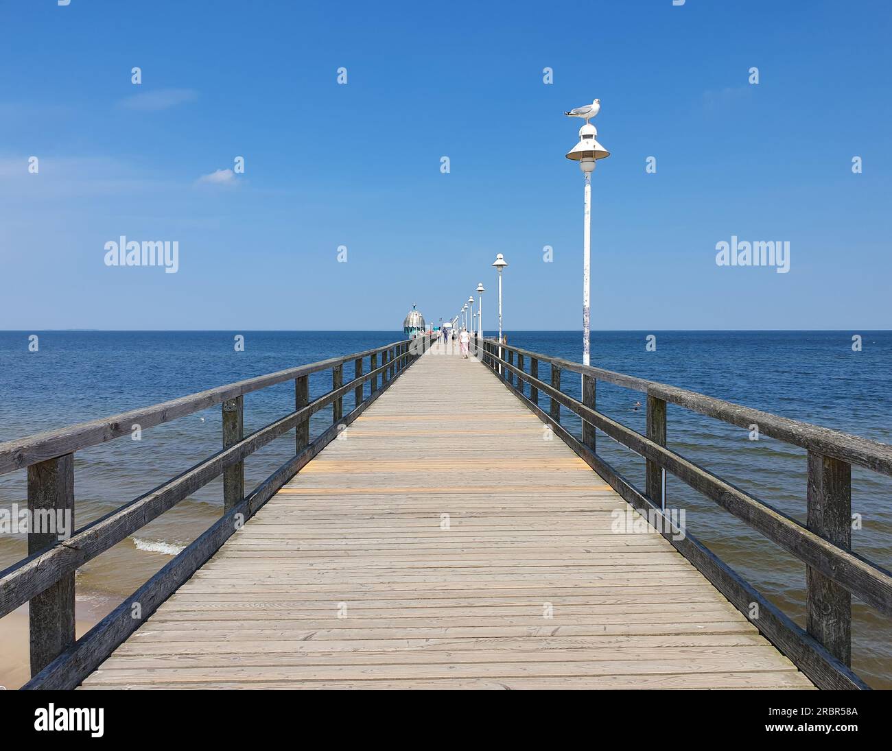 Seabridge à Zinnowitz sur l'île d'Usedom sur la côte allemande de la mer Baltique Banque D'Images