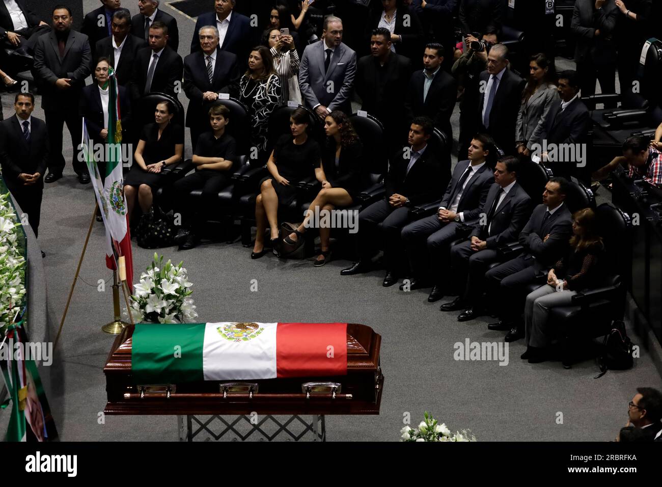 Mexico, Mexique. 10 juillet 2023. La Chambre des députés rend hommage à titre posthume au politicien, diplomate et ancien candidat à la présidence du Mexique, Porfirio MuÃ±oz Ledo. Parents, amis et législateurs présents à la cérémonie au Palais législatif de San Lazaro. Le 10 juillet 2023 à Mexico, Mexique (crédit image : © Luis Barron/eyepix via ZUMA Press Wire) USAGE ÉDITORIAL SEULEMENT! Non destiné à UN USAGE commercial ! Banque D'Images