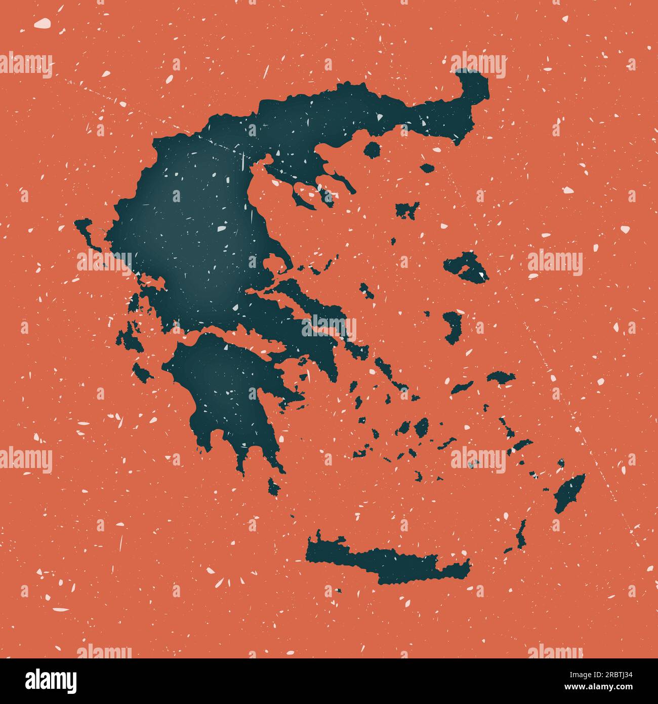 Carte vintage de la Grèce. Carte grunge du pays avec texture en détresse. Affiche de la Grèce. Illustration vectorielle. Illustration de Vecteur
