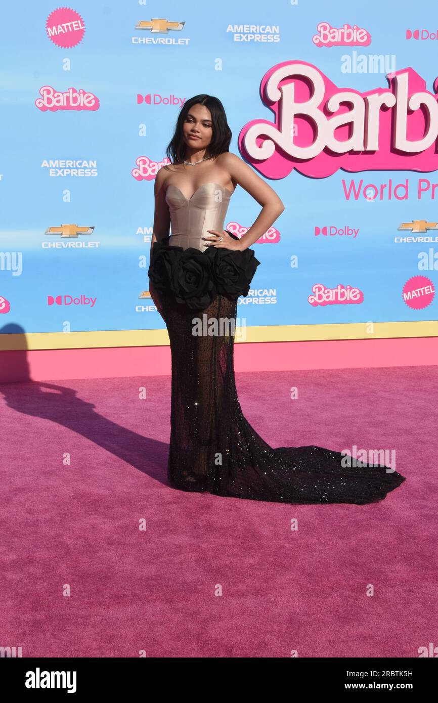 Los Angeles, Californie, USA 9 juillet 2023 l'actrice Ariana Greenblatt assiste à Warner Bros. Images première mondiale de ÔBarbieÕ au Shrine Auditorium le 9 juillet 2023 à Los Angeles, Californie, États-Unis. Photo de Barry King/Alamy stock photo Banque D'Images